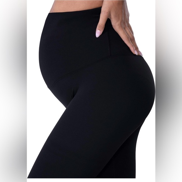 NWT Black POSHDIVAH Maternity Workout Leggings Medium - Picture 4 of 9